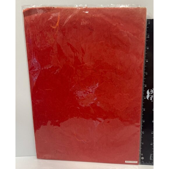 Handmade Mulberry Paper Personal Stamp Exchange 25" X 36" Red - Picture 3 of 3